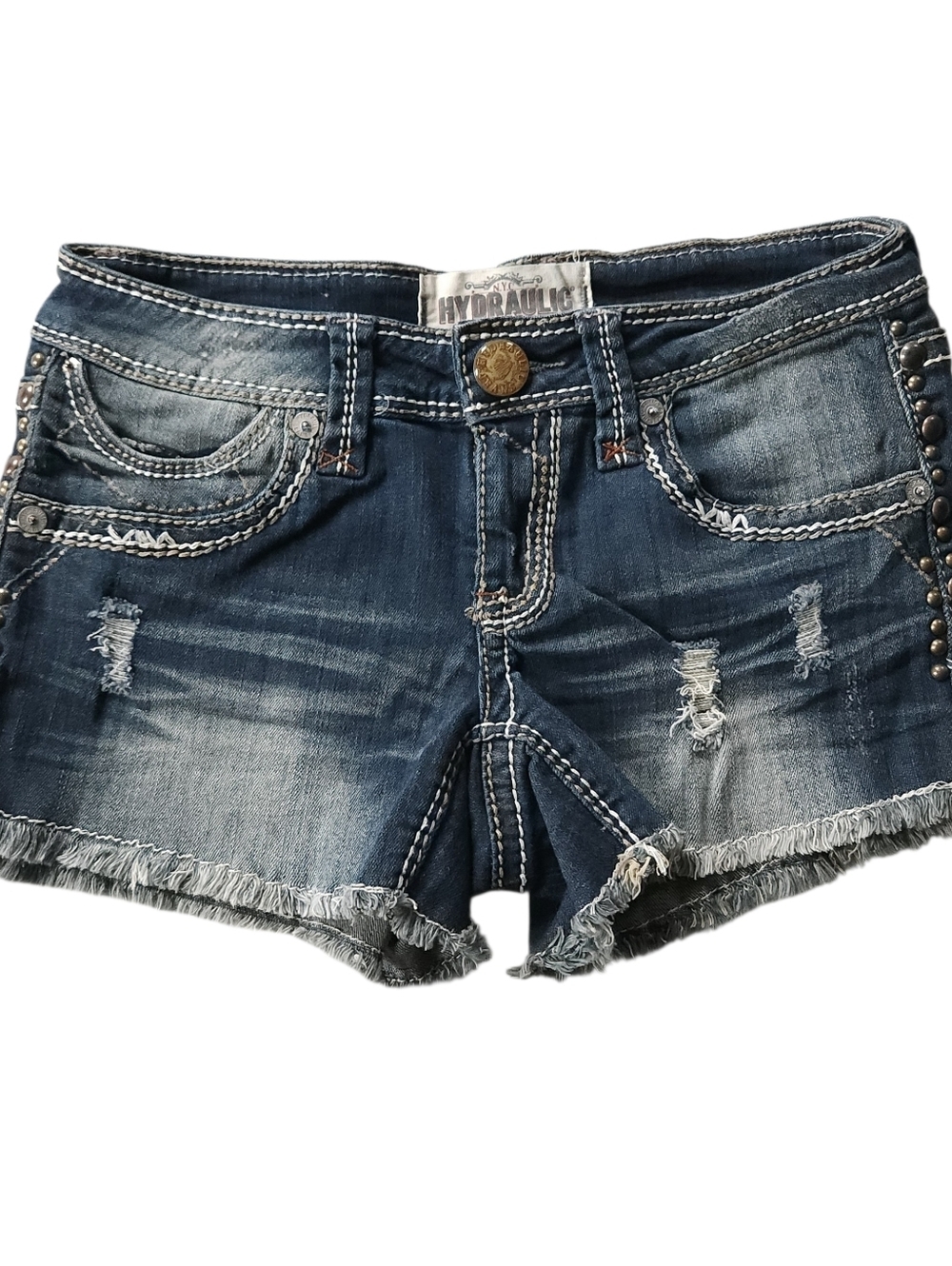 Hydraulic Gramercy Low Rise Distressed Embellished shorts size 4